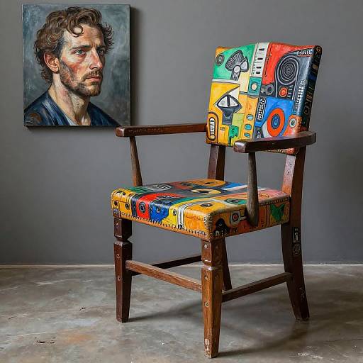 Georges Braque Style Sci-Fi Chair