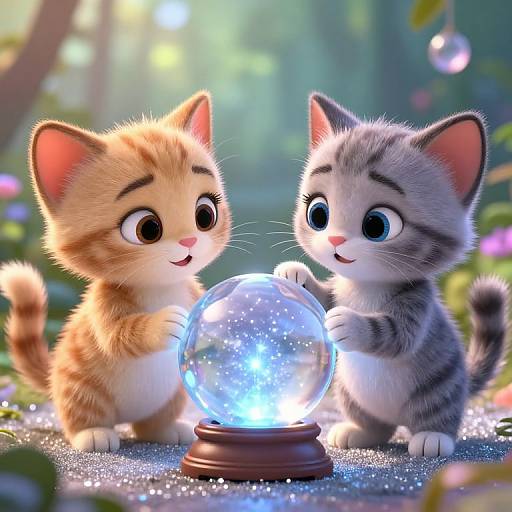 Pixar-Style Kittens Casting Magic