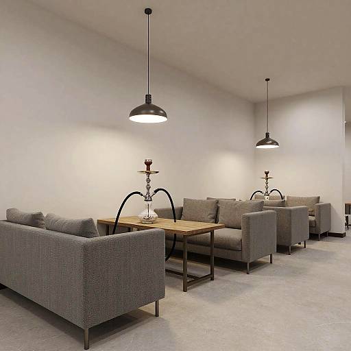Elegant Minimalist Hookah Lounge Design