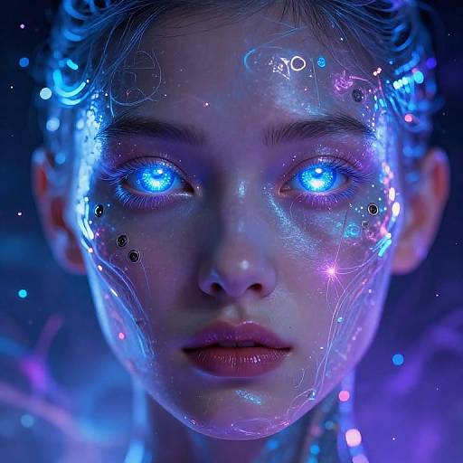 Cyberpunk Astropath with Psychic Aura