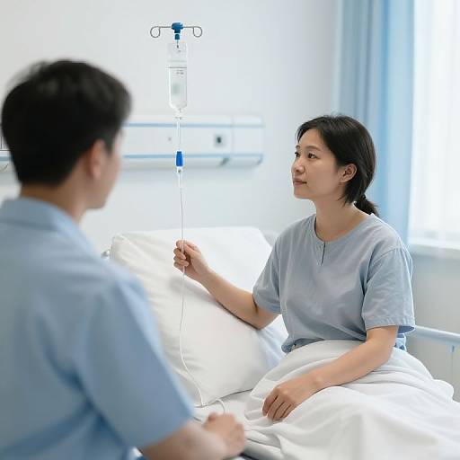 Calm Chemotherapy Scene in Hospital