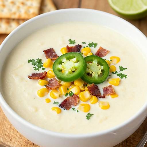 Creamy Roasted Corn and Poblano Chowder