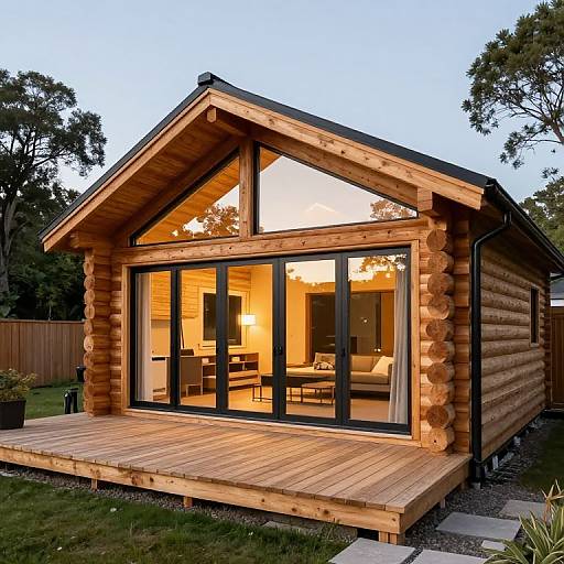 Modern Hybrid Log Cabin Design