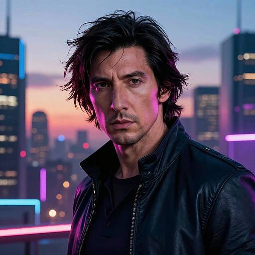 Cyberpunk Portrait of Adam Driver