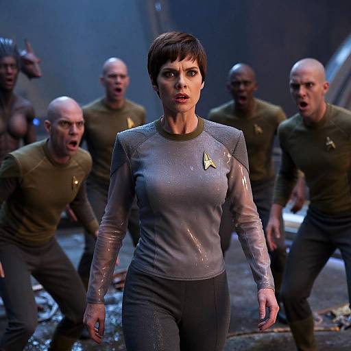 Female Star Trek Officer on Alien Planet