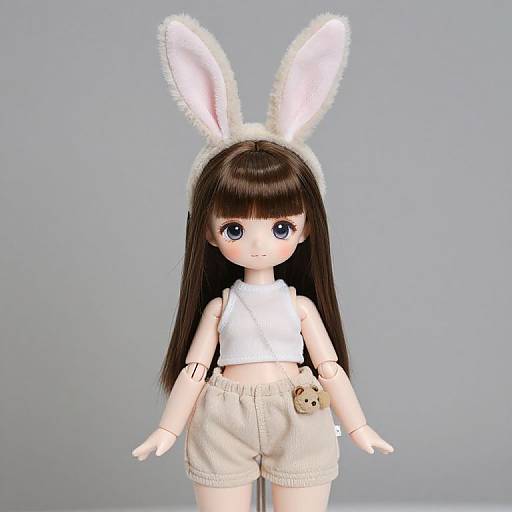 Female Doll with Bunny Ears