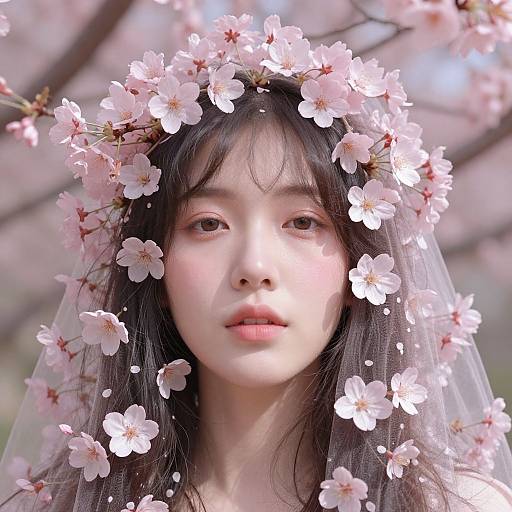 Surreal Cherry Blossom Portrait
