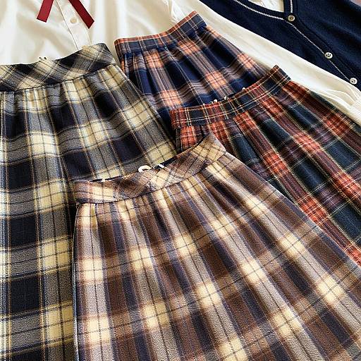 Preppy Sorority Skirts Fashion Close-Up