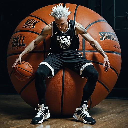 Surreal Humanoid Basketball Portrait