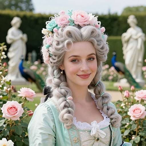 Marie Antoinette in Rococo Garden