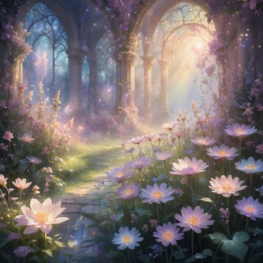 Ethereal Fantasy: Soft Glowing Digital Artwork