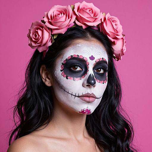 Day of the Dead Woman with Roses