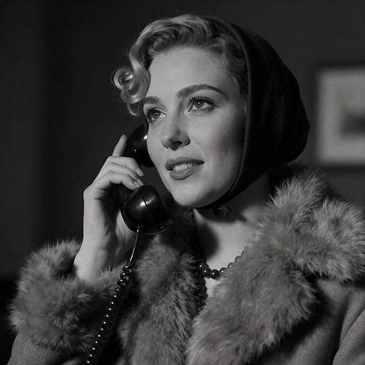 Vintage Glamour: A Black-and-White Portrait