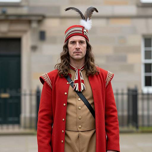 British Male Costume with Feather