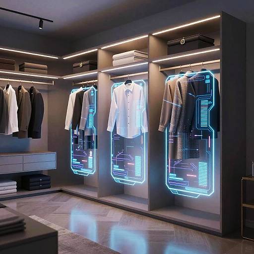 Futuristic AI-Driven Closet System