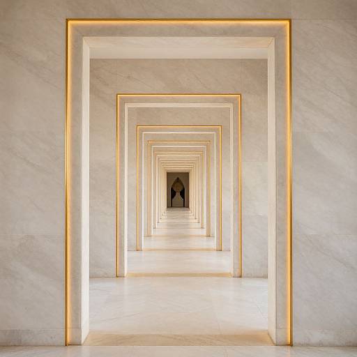 Infinite Elegant Marble Corridor