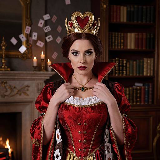 Regal Queen of Hearts in Castle
