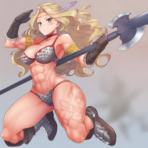 Illustration of Amazon (dragon's crown), dragon's crown in the style of Konnyaku (kk-monmon)
