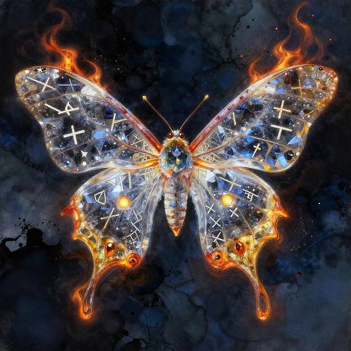 Nocturnal Crystal Moth Magic Realism
