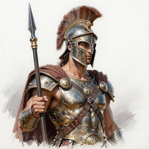 Detailed Achilles Pencil Sketch