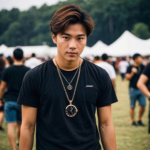 Young Asian Man at Outdoor Festival