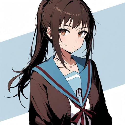 Kyonko in a Stylish School Uniform