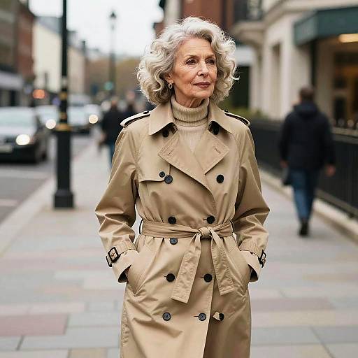Curly Fringe Senior Fashion Portrait
