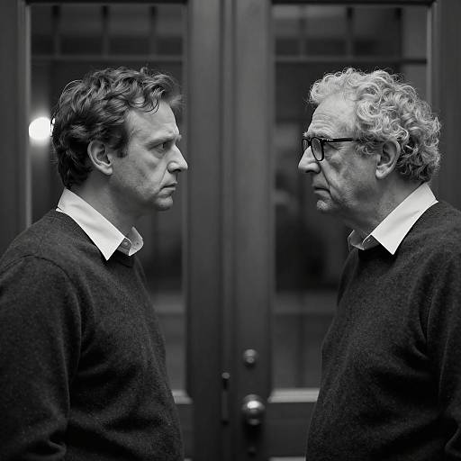 Contrast of Expressions Through a Doorway