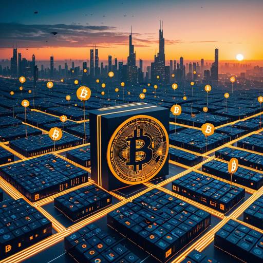Futuristic Bitcoin Cityscape at Twilight
