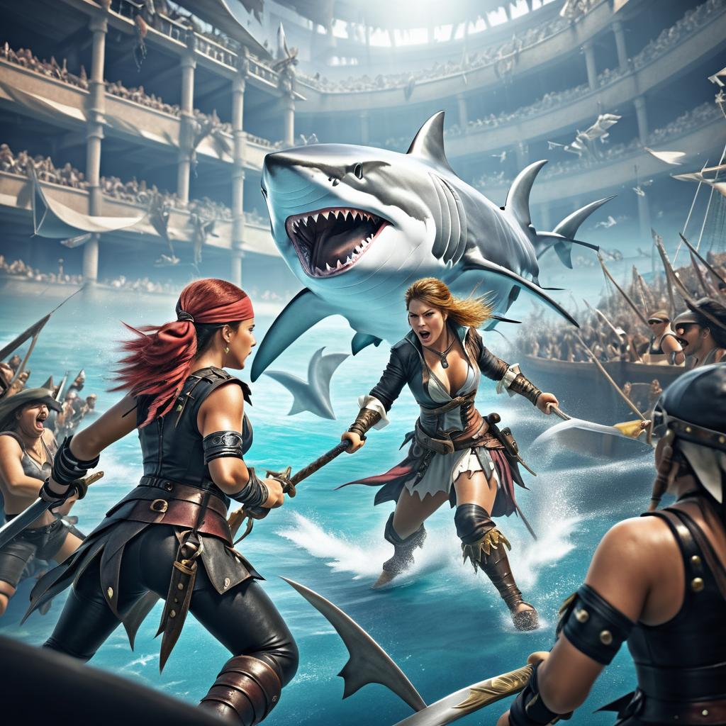 Epic Pirate vs. Shark Arena Showdown