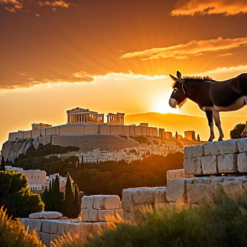 Majestic Sunset at the Acropolis