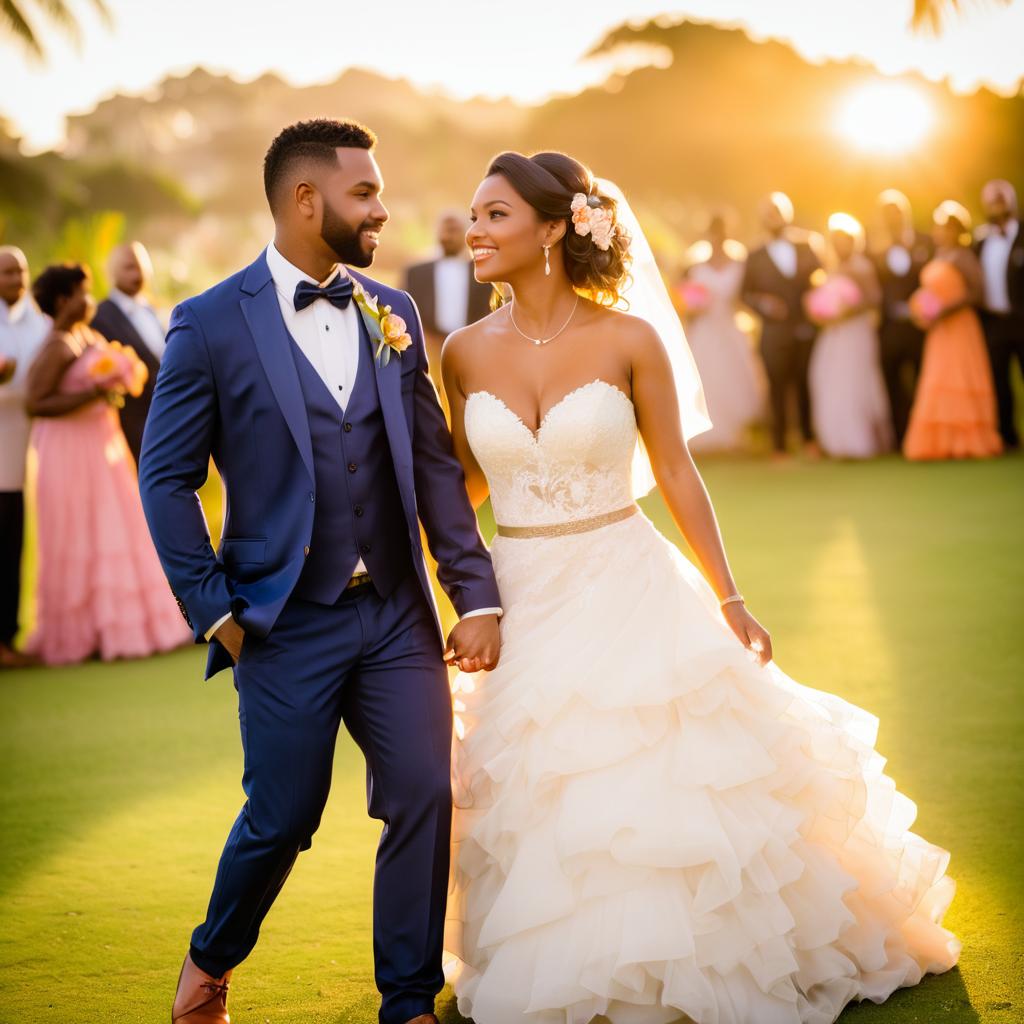 Lively Wedding Celebration at Sunset