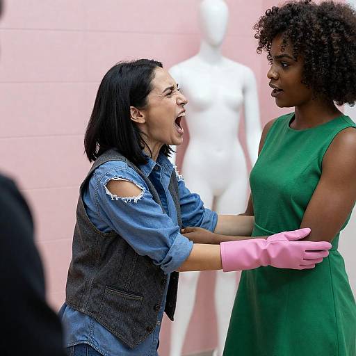 Dynamic Confrontation in a Colorful Room