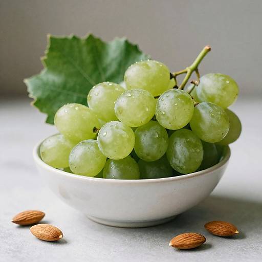 Photorealistic Almond and Grapes Still Life