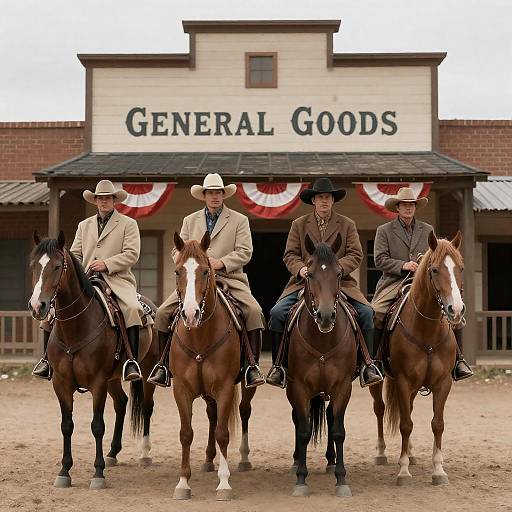 Cowboys at General Goods Storefront