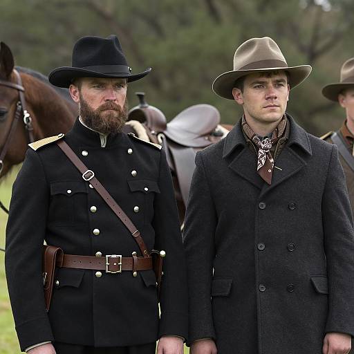 Two Men in Rural Civil War Setting