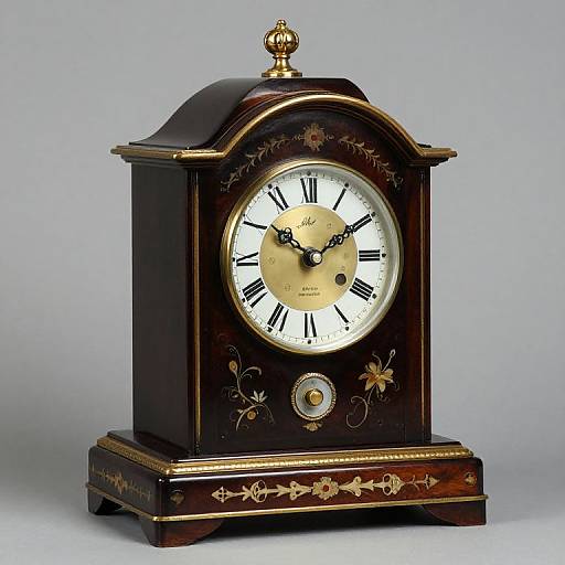 Antique Boulle Inlay French Mantel Clock