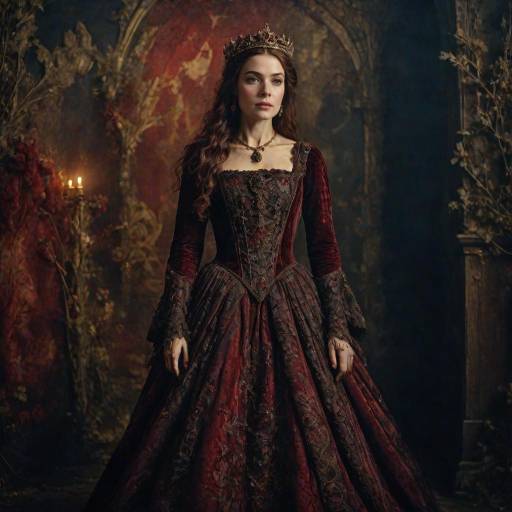 Grunge Medieval Queen in Whimsical Setting
