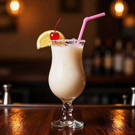 Tropical Cocktail in Curved Glass