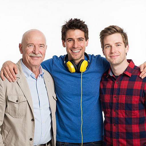 Three Men Smiling Together