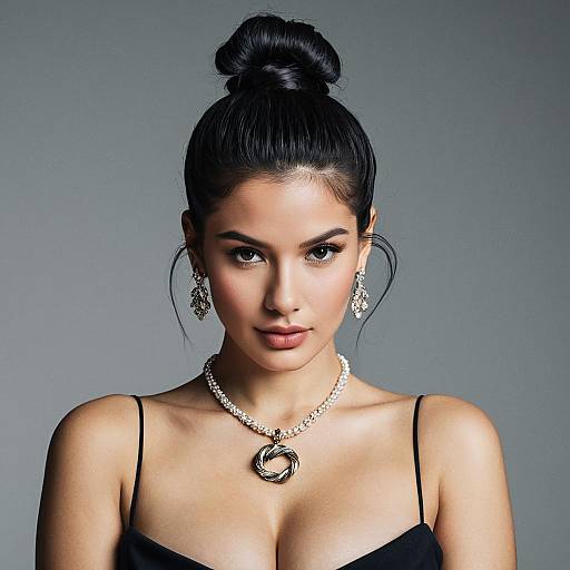 Realistic Male with Knot Hairstyle and Jewelry