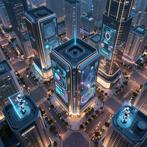 Hyper-Modern AI Cityscape Vista