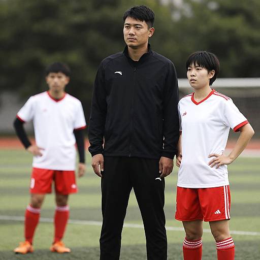 Soccer Field Portrait with Couple