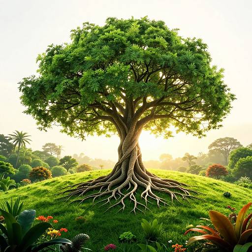 Majestic Tree of Life at Sunrise