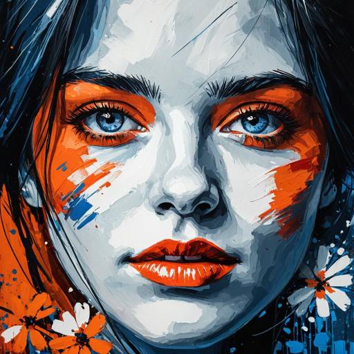 Expressive Modern Portrait of Woman