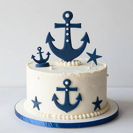 Nautical-Themed Birthday Cake Design
