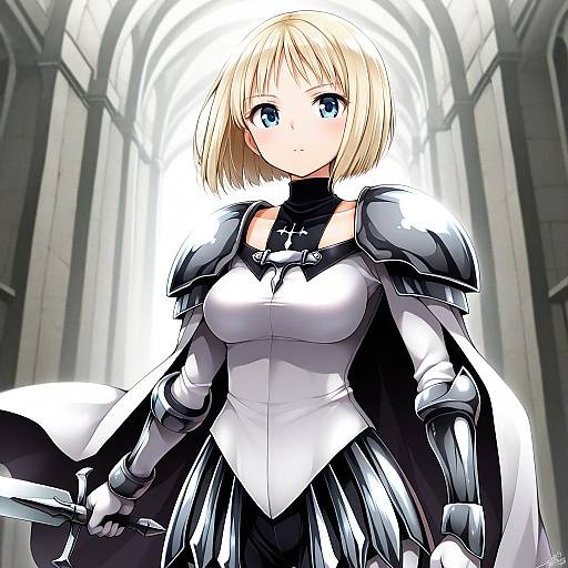 Illustration of Clare (claymore), claymore (series) in the style of Anzu ame
