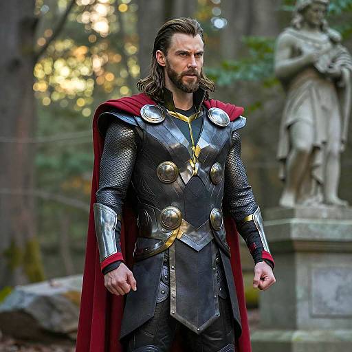 Photorealistic Loki Thor in Enchanted Forest