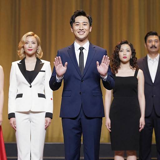 Vibrant Stage Performance with Diverse Cast