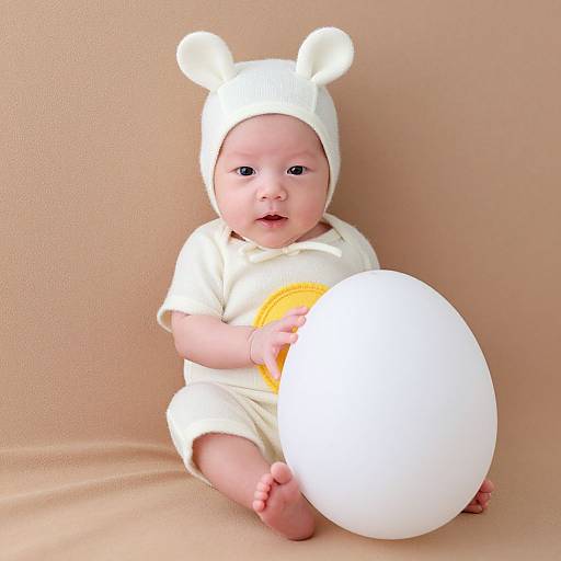 Adorable Baby in Egg Costume